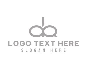 Grey - Gray Monogram Letter DQ logo design