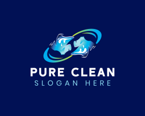 Laundry Tshirt Cleaning logo design