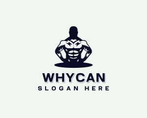 Gym - Muscular Bodybuilder Gym logo design