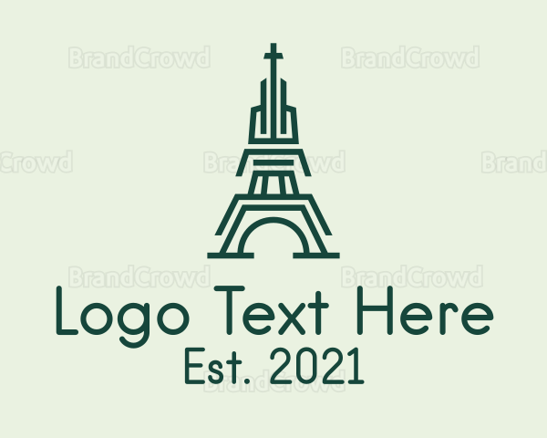 Green Outline Tower Logo