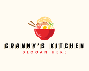 Ramen Noodle Bowl logo design