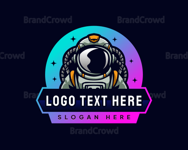 Galaxy Astronaut Character Logo