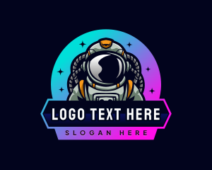 Galaxy Astronaut Character logo design