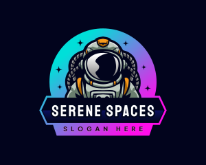 Galaxy Astronaut Character logo design