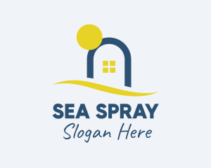 Sunset Sea House logo design