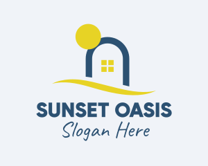 Sunset Sea House logo design