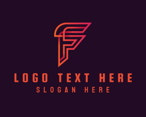 Software - Tech Startup Letter F logo design