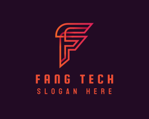  Tech Startup Letter F logo design