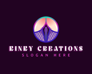 Kinky - Erotic Sexual Stripper logo design