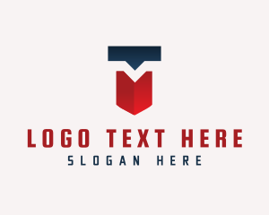 Protect - Professional Security Shield Letter M logo design
