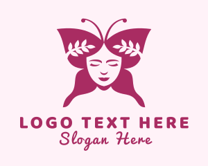 Insect - Beauty Wellness Woman Butterfly logo design