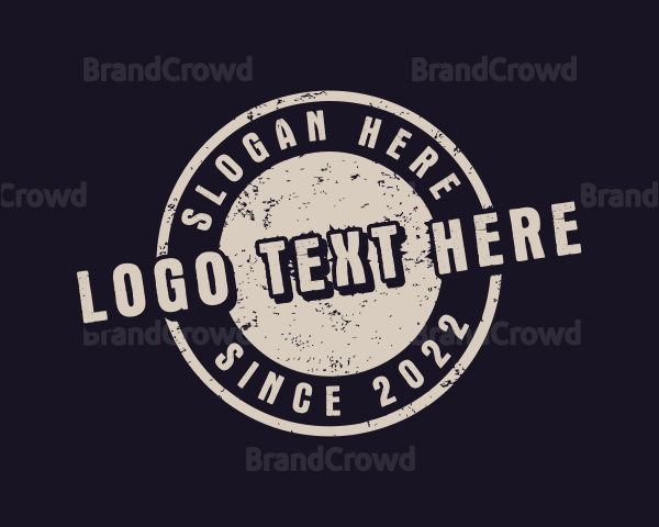 Circle Grunge Stamp Logo