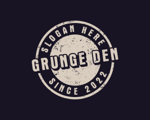 Circle Grunge Stamp logo design