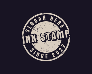 Circle Grunge Stamp logo design