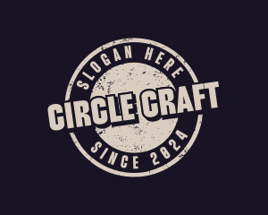 Circle Grunge Stamp logo design