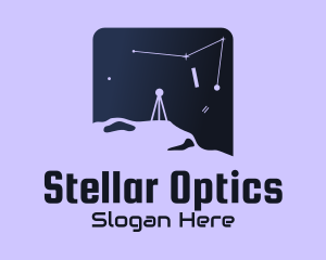 Telescope - Outer Space Astronomy logo design