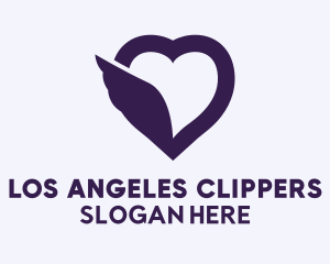 Wings Valentines Heart Logo