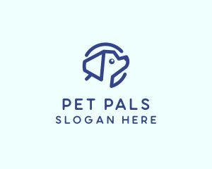 Blue Puppy Dog logo design