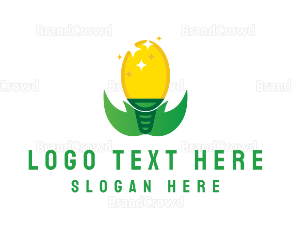 Eco Friendly Light Bulb Logo
