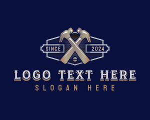 Laborer - Hammer Construction Builder logo design