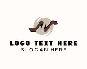 Footwear - High Heels Shoes logo design