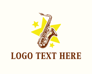 Tuba - Musical Saxophone Instrument logo design