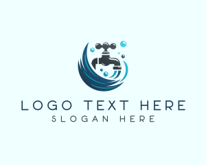 Tube - Faucet Water Plumbing logo design