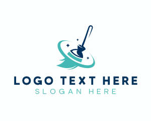 Hygiene - Broom Sanitary Sweeper logo design