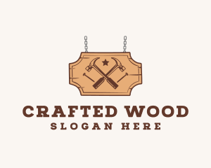 Hammer Wood Signage logo design