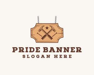 Hammer Wood Signage logo design