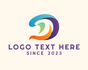 Invest - Colorful Letter D Media logo design