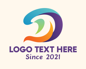 Invest - Colorful Letter D Media logo design