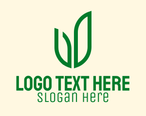 Herbal - Natural Green Herbs logo design