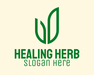 Natural Green Herbs  logo design