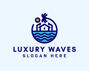 Blue Summer Resort logo design