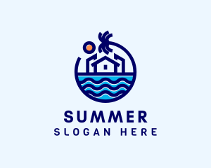 Blue Summer Resort logo design