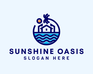 Blue Summer Resort logo design