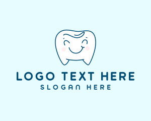 Dental - Happy Smiling Tooth logo design