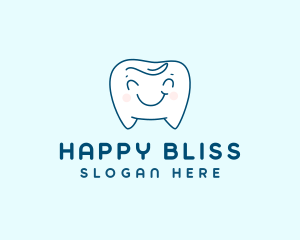 Happy Smiling Tooth logo design