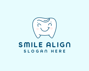 Happy Smiling Tooth logo design