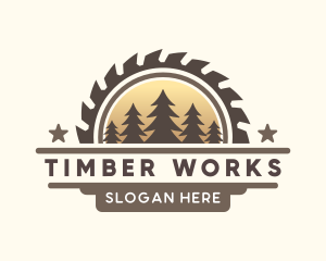 Sawmill - Sawmill Lumberjack Logging logo design