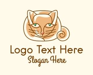 Cat Eyes - Siamese Cat Pet logo design