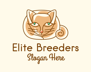 Siamese Cat Pet logo design