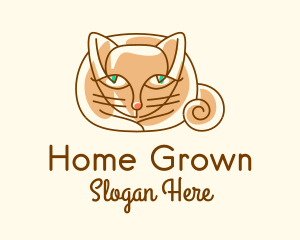 Domestic - Siamese Cat Pet logo design