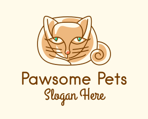 Siamese Cat Pet logo design
