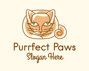 Siamese Cat Pet logo design