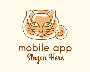 Siamese Cat Pet logo design