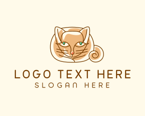 Siamese Cat Pet logo design