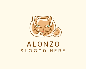 Siamese Cat Pet logo design