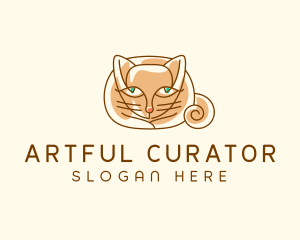 Siamese Cat Pet logo design